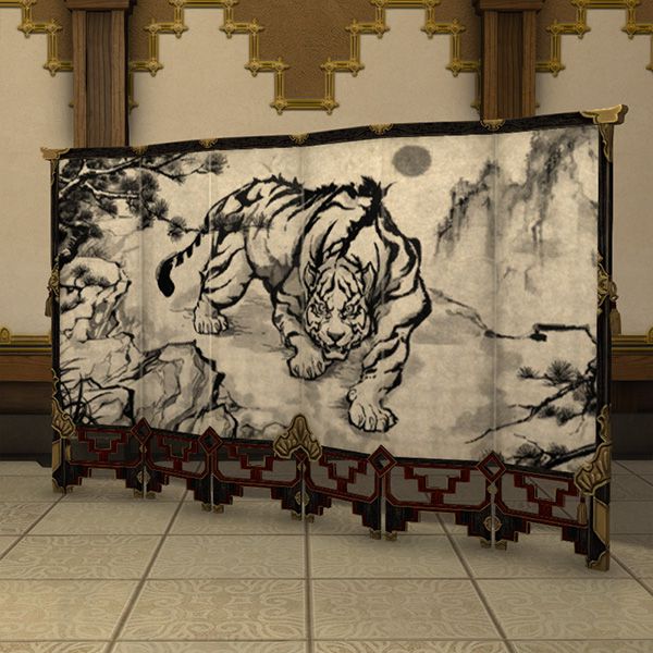 東方白虎図屏風