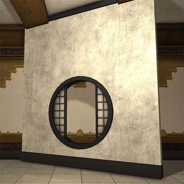 円窓付衝立